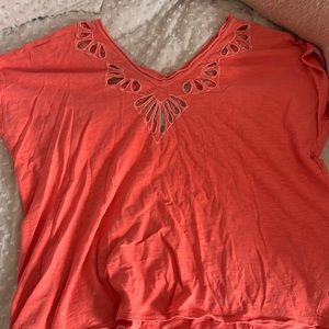 Free people oversized tshirt super cute off the shoulder